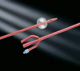 Bard - 1857SI20 - Foley Catheter 3-way Standard Tip 30 Cc Balloon 20 Fr. Red Rubber