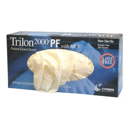 McKesson - Trilon 2000 PF with MC3 - 25-970 -  Exam Glove  Large NonSterile Stretch Vinyl Standard Cuff Length Smooth Ivory Not Rated WITH PROP. 65 WARNING