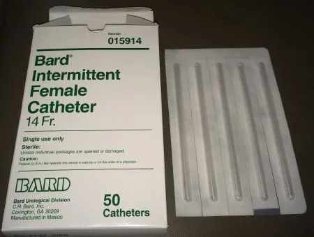 Bard - Clean-Cath - 015914 - Urethral Catheter Clean-cath Whistle Tip Uncoated Pvc 14 Fr. 6 Inch