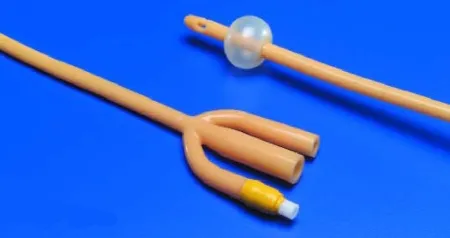 Cardinal - Dover - 8887688227 -  Foley Catheter  3 Way Standard Tip 5 cc Balloon 22 Fr. Silicone Elastomer Coated Latex