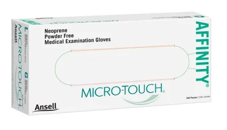 Ansell - Micro-Touch Affinity - 3773 - Exam Glove Micro-Touch Affinity Large NonSterile Polychloroprene Standard Cuff Length Textured Fingertips Green Chemo Tested