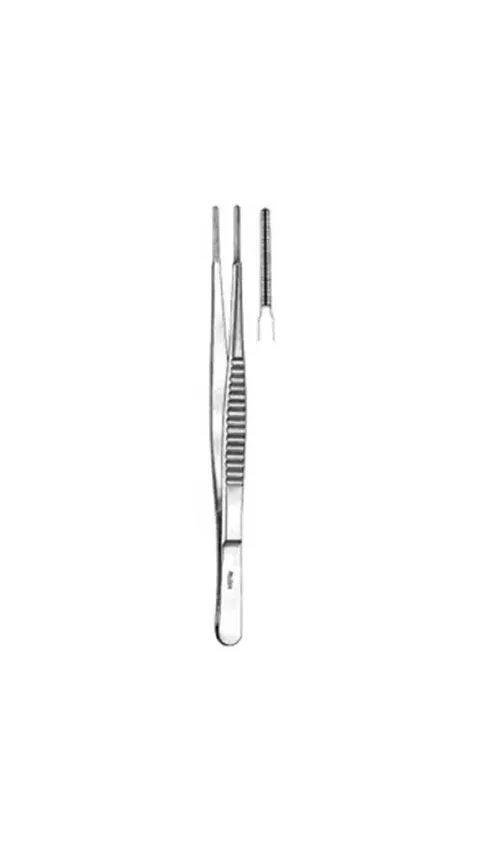 Integra Lifesciences - 24-580 - Tissue Forceps Cooley 6 Inch Length Surgical Grade Stainless Steel Nonsterile Nonlocking Thumb Handle Straight Serrated Tip