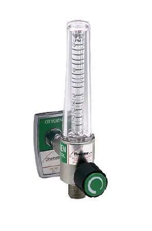 Allied Healthcare - Timeter Sure Grip - 15002-03 - Timeter Sure Grip Oxygen Flowmeter Single 0 - 15 Lpm Diss Outlet Chemetron Adapter