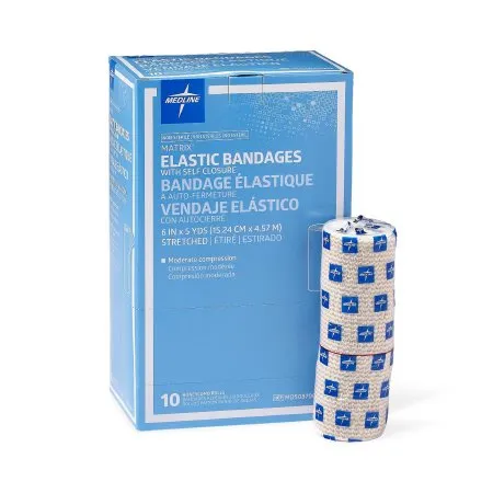 Medline - Matrix - From: MDS087002LF To: MDS087106LF -  Elastic Bandage  2 Inch X 5 Yard Double Hook and Loop Closure Natural NonSterile Medium Compression