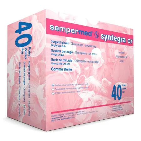 Sempermed USA - Sempermed Syntegra CR - SCR700 - Surgical Glove Sempermed Syntegra CR Size 7 Sterile Polyisoprene Standard Cuff Length Fully Textured Ivory Not Chemo Approved