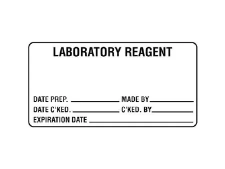 Shamrock Scientific - UPCR-9501 - Pre-printed Label Shamrock Advisory Label White Paper Laboratory Reagent / Date Prep. _____ Made By _____ … Black Lab / Specimen 2 X 4 Inch