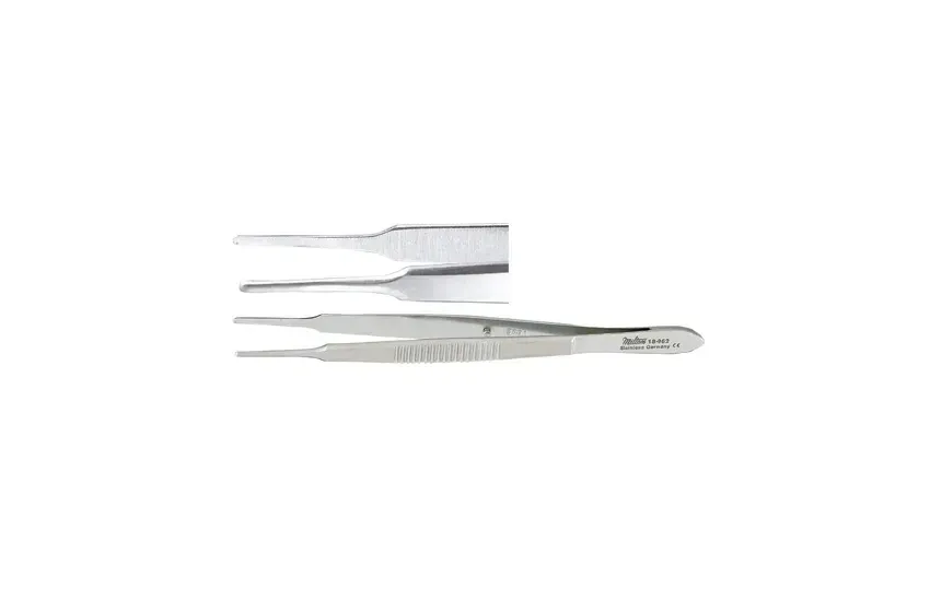 Integra Lifesciences - Miltex - 18-962 - Utility Forceps Miltex Mccullough 4 Inch Length Or Grade German Stainless Steel Nonsterile Nonlocking Thumb Handle Straight Smooth Tips