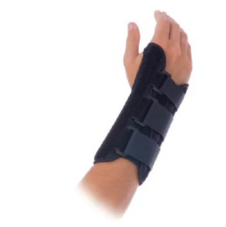 Patterson Medical Supply - Rolyan Fit - 92722201 - Wrist Brace Rolyan Fit Fabric / Spandex / Metal Right Hand Black Large