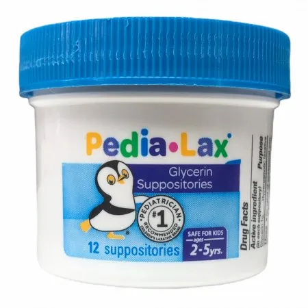 C.B. Fleet - Pedia-Lax - 132008112 - Laxative Pedia-Lax Suppository 12 per Box 1 Gram Strength Glycerin