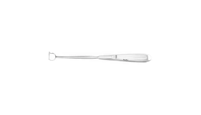 Integra Lifesciences - MeisterHand - MH20-802 - Adenoid Curette Meisterhand Barnhill 8-1/2 Inch Length Hollow Handle With Grooves Size 1 Tip Curved Fenestrated Rectangular Tip