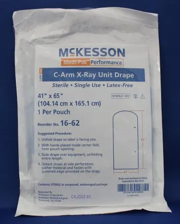 McKesson - 16-62 - Drape, C-arm Str Lg 41x65 (10/bx)
