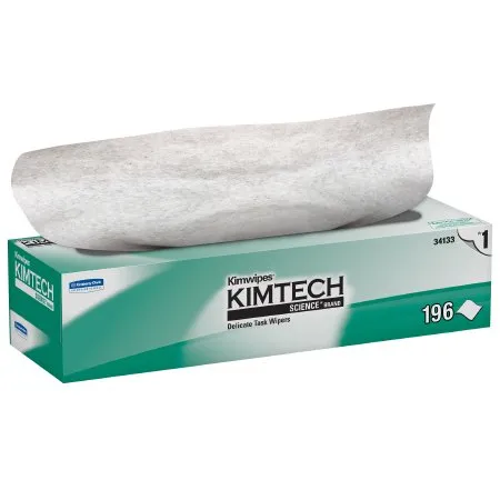 Kimberly Clark - Kimtech Science Kimwipes - From: 34133 To: 34705 -  Delicate Task Wipe  Light Duty White NonSterile 1 Ply Tissue 11 4/5 X 11 4/5 Inch Disposable