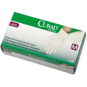 Curad - Medline - CUR8104 - Non-Sterile Powder-Free Textured Latex Exam Glove