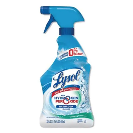 LYSOL Brand - RAC-85668 - Bathroom Cleaner With Hydrogen Peroxide, Cool Spring Breeze, 22 Oz Trigger Spray Bottle