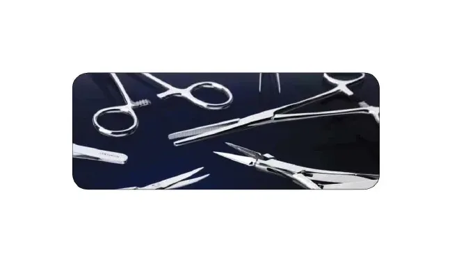 Medline - Centurion - 66155 - Iris Scissors Centurion 4-1/2 Inch Length Floor Grade Stainless Steel Sterile Finger Ring Handle Straight Sharp Tip / Sharp Tip