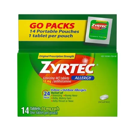 J & J Healthcare Systems - Zyrtec - From: 30312547204324 To: 30312547204362 - J&J  Allergy Relief  10 mg Strength Tablet 30 per Bottle