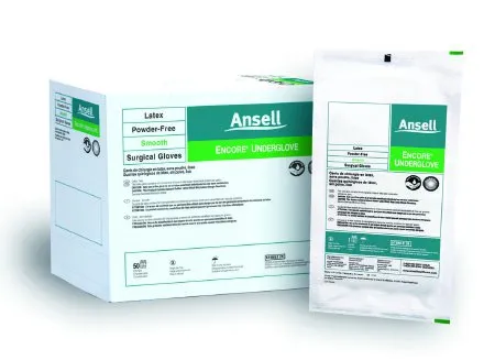 Ansell Healthcare - 2018465 - Ansell ENCORE Underglove Surgical Underglove ENCORE Underglove Size 6.5 Sterile Latex Standard Cuff Length Micro Textured Teal Chemo Tested