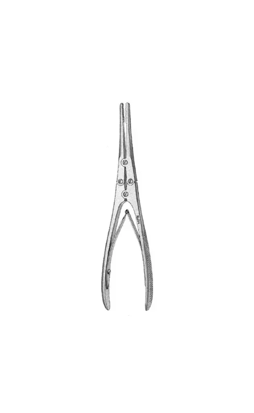 Integra Lifesciences - Miltex - 20-550 - Septum Morselizer Forceps Miltex Wright-rubin 7-5/8 Inch Or Grade German Stainless Steel Nonsterile Nonlocking Plier Handle With Spring Straight Serrated Tip