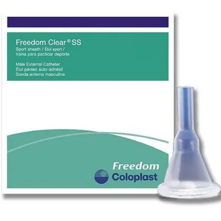 Coloplast - 5210 - Sage Freedom Clear Sport Sheath Self Adhering Male External Catheter 28 mm Diameter Medium, Latex free, Transparent