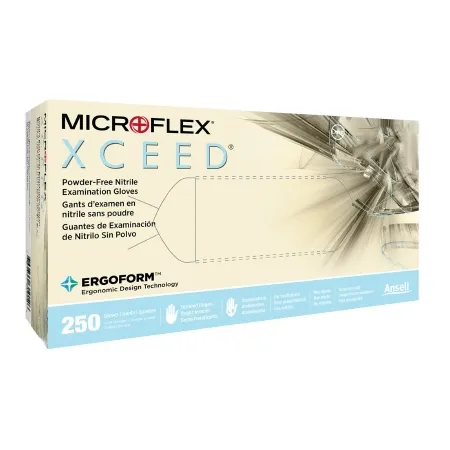 Microflex Medical - XCEED - XC-310-XS - Exam Glove Xceed X-small Nonsterile Nitrile Standard Cuff Length Textured Fingertips Blue Not Rated