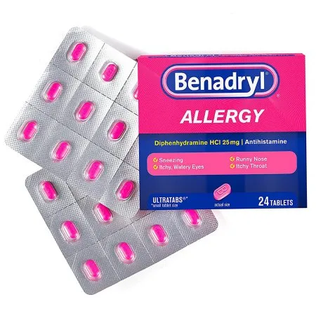 J & J Healthcare Systems - Benadryl - 10312547170311 - J&J  Allergy Relief  25 mg Strength Tablet 24 per Box