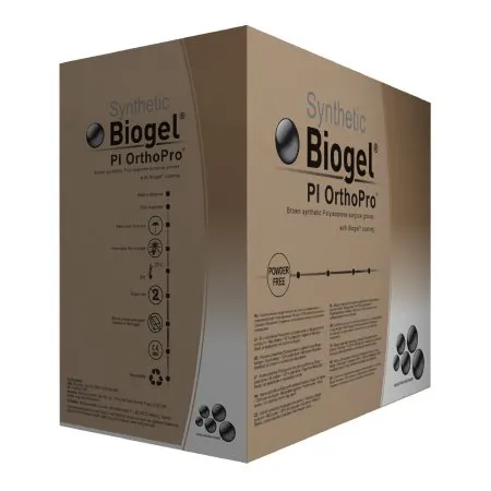 Molnlycke - Biogel PI OrthoPro - 47670 - Surgical Glove Biogel PI OrthoPro Size 7 Sterile Polyisoprene Standard Cuff Length Micro-Textured Brown Not Chemo Approved