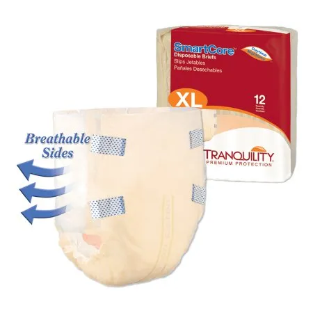 PBE - Principle Business Enterprises - Tranquility SmartCore - 2314 - Principle Business Enterprises  Unisex Adult Incontinence Brief  X Large Disposable Heavy Absorbency