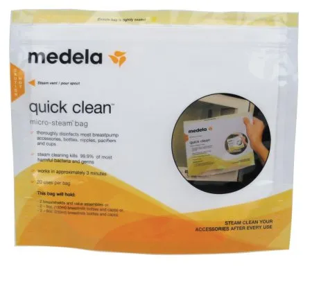 Medela - Medela Quick Clean - 87024NA - Micro-Steam Bags Medela Quick Clean For Breast Pump Accessories