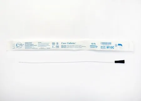 Convatec Cure Medical - Cure Catheter - M10C - Cure Medical  Urethral Catheter  Coude Tip Uncoated PVC 10 Fr. 16 Inch