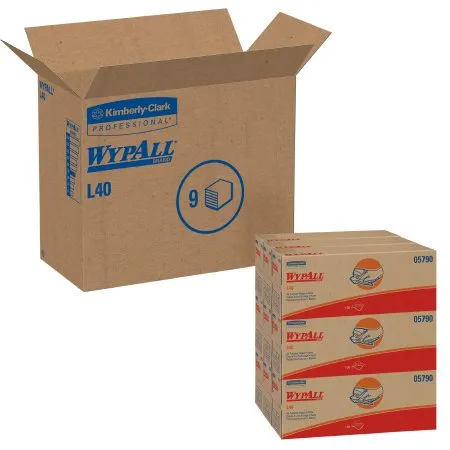 Kimberly Clark - 05790 - WypAll L40 Task Wipe WypAll L40 White NonSterile 9 4/5 X 16 2/5 Inch Disposable