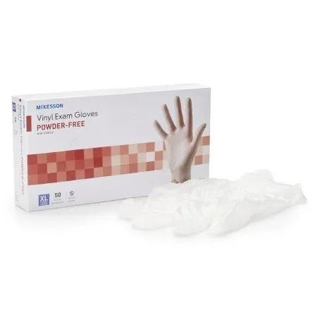 McKesson - 14-170 - Confiderm Exam Glove Confiderm X Large NonSterile Vinyl Standard Cuff Length Smooth Clear Not Rated