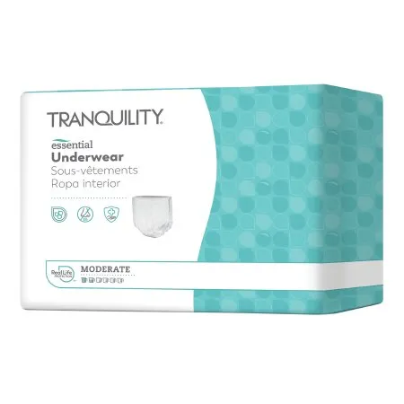 PBE - Principle Business Enterprises - Tranquility Essential - 2976-100 - Principle Business Enterprises  Unisex Adult Absorbent Underwear  Pull On with Tear Away Seams Large Disposable Moderate Absorbency