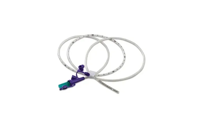 Cardinal Health - 8884720841E - Kangaroo Entriflex Nasogastric Feeding Tube with Dual Port ENFit Connection, 8 French, 43" (109 cm) Length, without Stylet, Radiopaque Polyurethane, 3G Weighted Tip, DEHP Free.