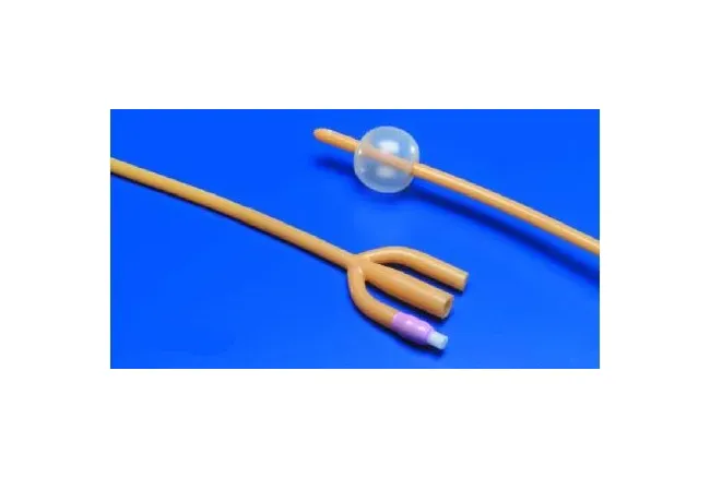 Cardinal - Dover - 8887689225 -  Foley Catheter  3 Way Standard Tip 30 cc Balloon 22 Fr. Silicone Elastomer Coated Latex