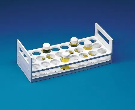 Bel-Art Products - SP Scienceware - 18512-0000 - Vial Rack Sp Scienceware 24 Place 25 To 30 Mm Tube Size White 3-3/4 X 5 X 11-3/4 Inch