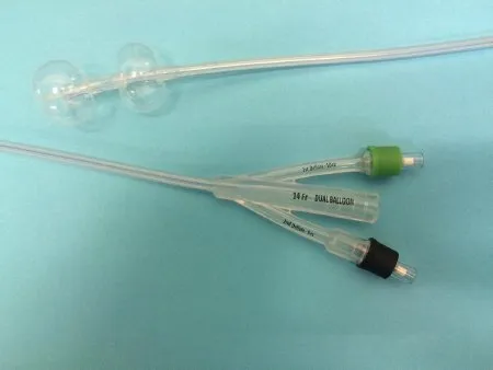 Poiesis Medical - Duette - D-10016 - Poiesis  Foley Catheter  2 Way Subsumed Tip 10 cc Proximal Balloon  5 cc Distal Balloon 16 Fr. Silicone