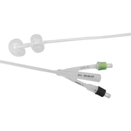 Poiesis Medical - Duette - D-10018 - Poiesis  Foley Catheter  2 Way Subsumed Tip 10 cc Proximal Balloon  5 cc Distal Balloon 18 Fr. Silicone