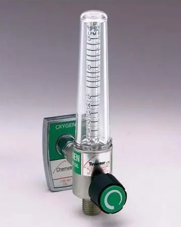 Allied Healthcare - Timeter Sure Grip - 15009-03 - Timeter Sure Grip Oxygen Flowmeter Single 0 - 15 LPM DISS Outlet DISS Female Hex Nut Adapter