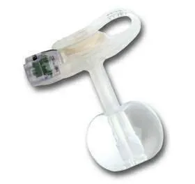 Applied Medical Technology - AMT MINI Classic - 5-1820 - Applied Medical Tech  Mini Classic Balloon Button Feeding Device 18 fr x 2 cm L Stoma, Low Profile, Silicone, White Bolster Port