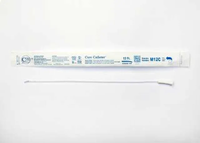 Convatec Cure Medical - Cure Catheter - M12C - Cure Medical  Urethral Catheter  Coude Tip Uncoated PVC 12 Fr. 16 Inch