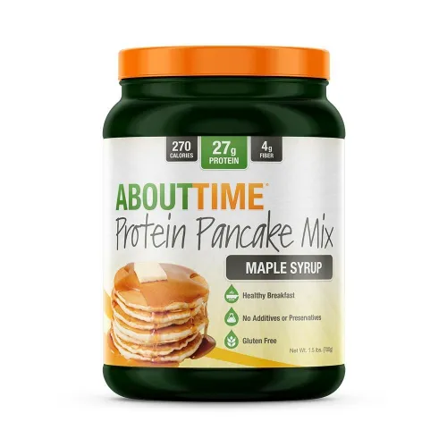 About Time Nutrition - From: 8-14577-02016-9 To: 8-37654-31511-8 - Protein Pancake Mix Maple Syrup 10  Servings