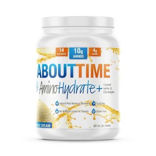 About Time Nutrition - From: 8-14577-02146-3 To: 8-14577-02147-0 - Aminohydrate (BCAAs) Orange Cream 30  Servings
