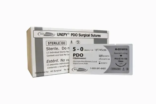 AD Surgical - From: M-D318R19 To: M-D518R19 - UNIFY Surgical Sutures PDO 3/8 Circle, Rev Cut