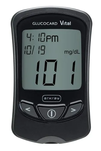 Arkray - Glucocard Vital - 761100 - USA  Blood Glucose Meter  7 Second Results Stores up to 250 Results No Coding Required