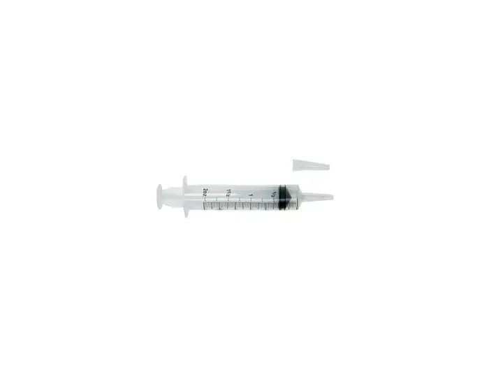 Amsino - AS115 - Irrigation Syringe, 60cc, Flat Top, Catheter Tip with Tip Protector, Sterile, Packaged in Poly Pouch, 50/cs (80 cs/plt)