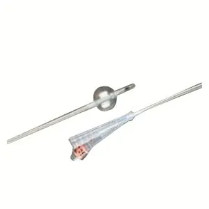 Bard Home Health Div - Lubri-Sil I.C. - 0170SI16 - 100% Silicone Infection Control 2-Way Foley Catheter 16 Fr 5 cc, 16" Length, Coude Tip,  Silver Hydrogel Coated, Latex-free
