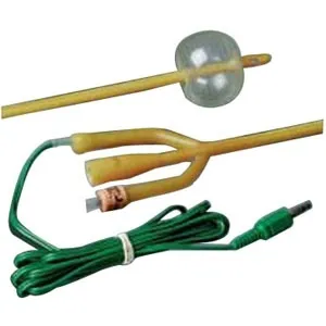 Bard Home Health Div - Bardex Lubricath - 119416 - Bardex Lubricath Temp-Sensing 2-Way Foley Catheter with Preattached 6ft Extension Cable 16 fr 5 cc, Hydrophilic Polymer Coated, Sterile