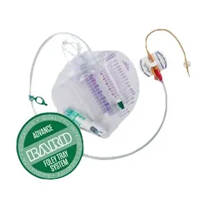 Bard Home Health Div - Surestep - 304918 - Lubricath Coude 350 mL UM Tray with Statlock Foley Stabilization Device, 18 Fr Foley Catheter.