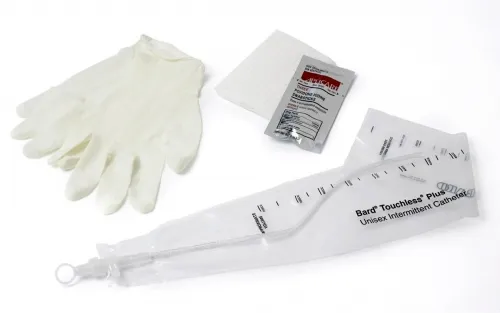Bard Rochester - From: 4A5146 To: 4A7114 - Bard Touchless Plus Intermittent Catheter Tray Touchless Plus Closed System / Coude Tip 14 Fr. Without Balloon Vinyl
