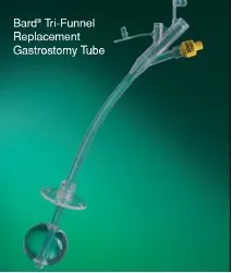 Bard Peripheral - Bard - 000724 - Triple Replacement Gastrostomy Tube Bard 24 Fr. Silicone Sterile